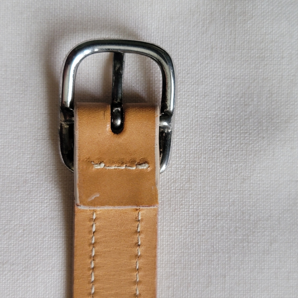 Coach Black Tan Leather Wrap Bracelet Sterling Silver 925 Buckle Bracelet Y2K - Picture 6 of 10